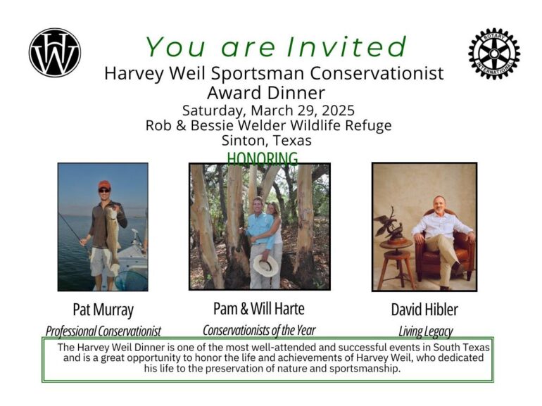 Harvey Weil Sportsman Conservationist Award Dinner March 29, 2025